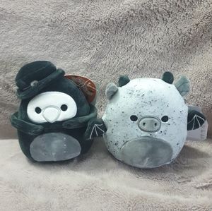 Squishmallows Aldron Plague Doctor and Gio Gargoyle, 5" NWT